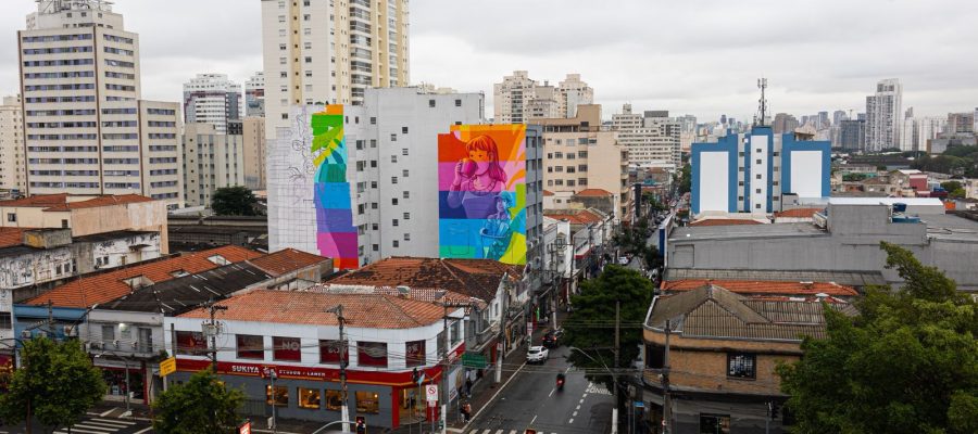 Mural na Mooca em homenagem ao Dia do Leite